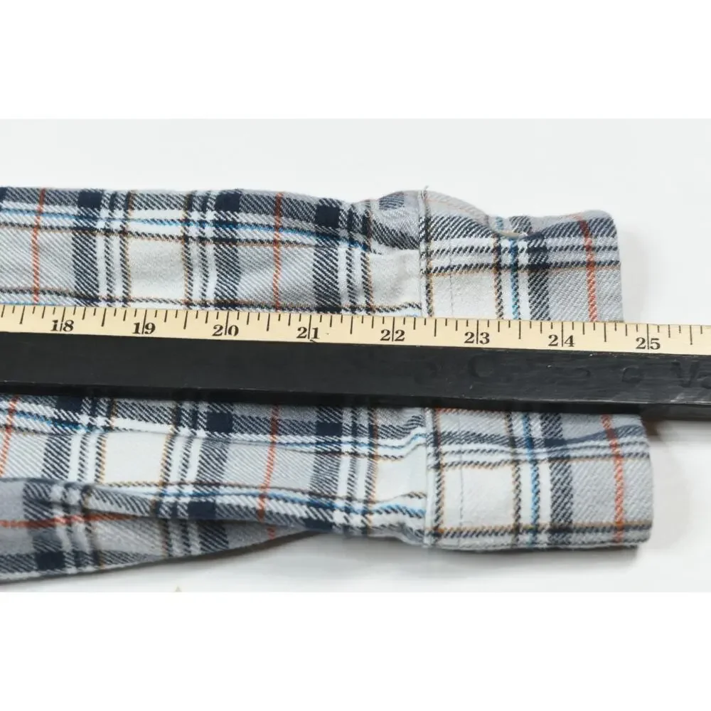 The North Face Arroyo Flannel Shirt Mens Large Gray Plaid Long Sleeve Button-Up
